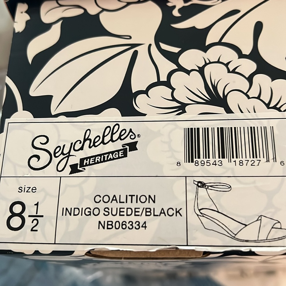 Seychelles Black and Blue Heeled Sandals - Picture 7 of 7
